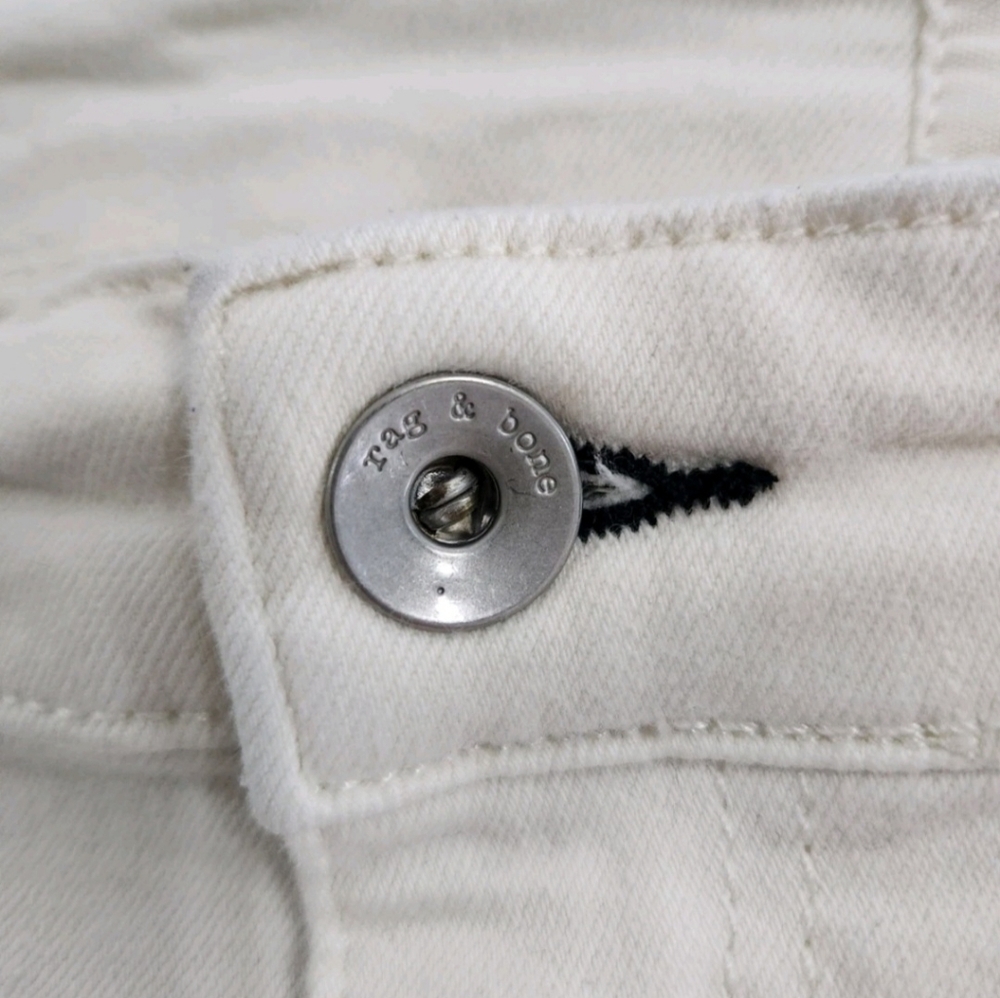 Rag and Bone cream denim casey high rise flare jeans 90s y2k womans size 31 - Picture 9 of 12